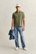DRY HERB GREEN, Contrast Polo Shirt BY GANT AU.