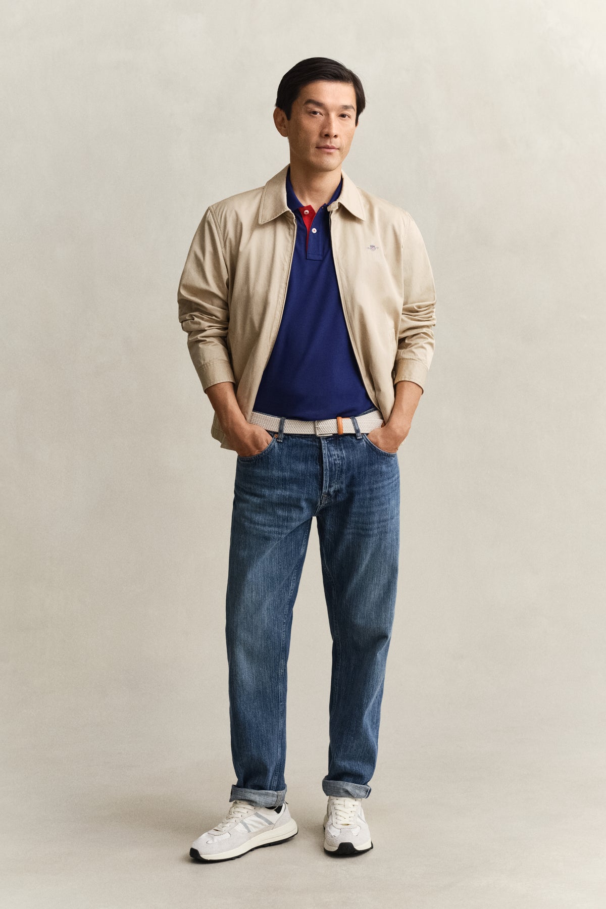RICH NAVY, Contrast Polo Shirt BY GANT AU.