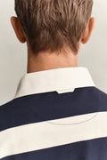 EVENING BLUE, STRIPED RUGGER, CLOSE-UP BY GANT AU.