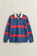 VINTAGE BLUE, STRIPED RUGGER, FLAT-LAY BY GANT AU.