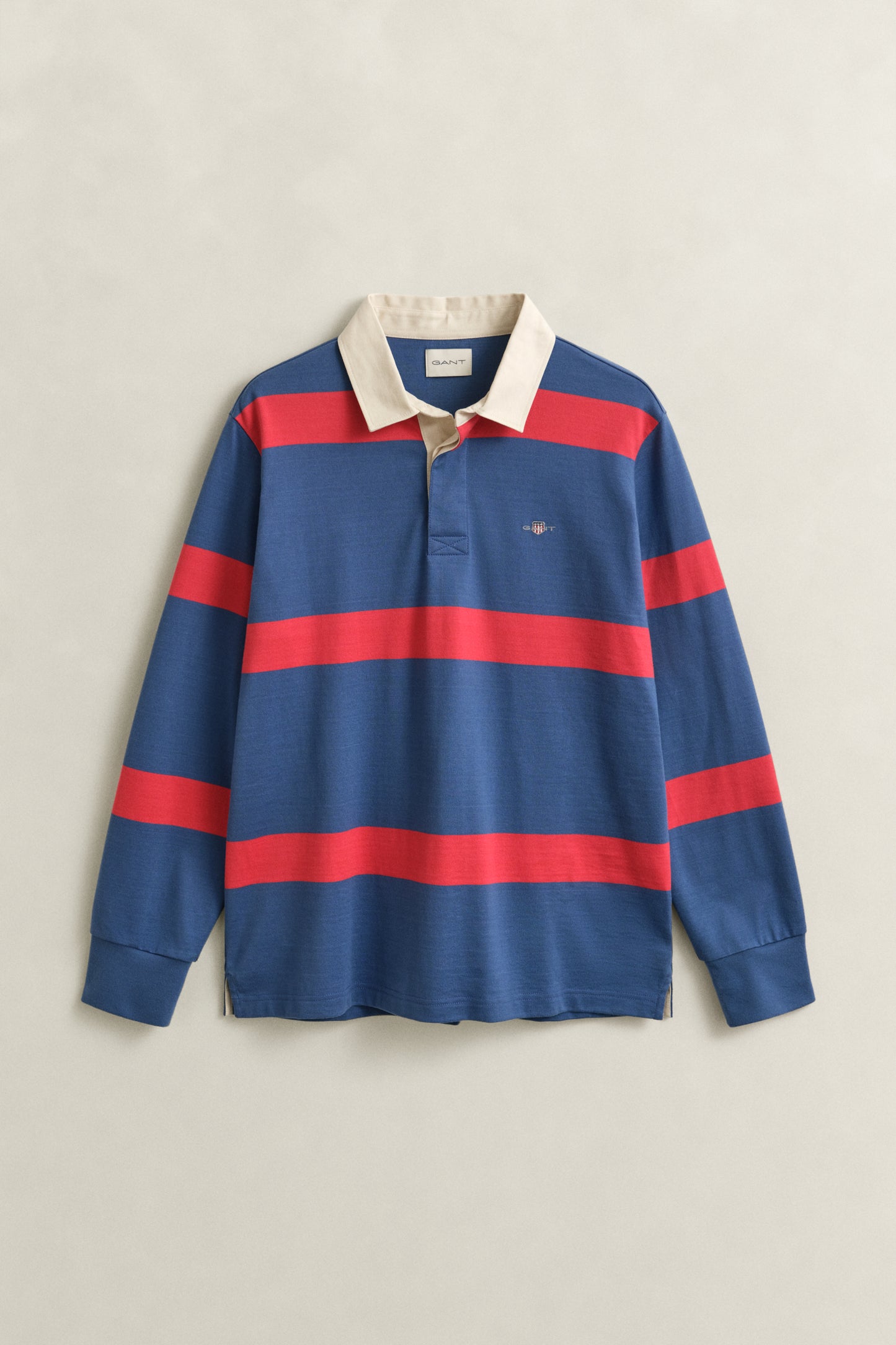 VINTAGE BLUE, STRIPED RUGGER, FLAT-LAY BY GANT AU.