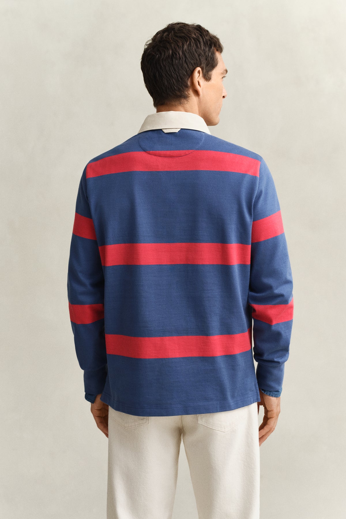 VINTAGE BLUE, STRIPED RUGGER, BACK-VIEW BY GANT AU.