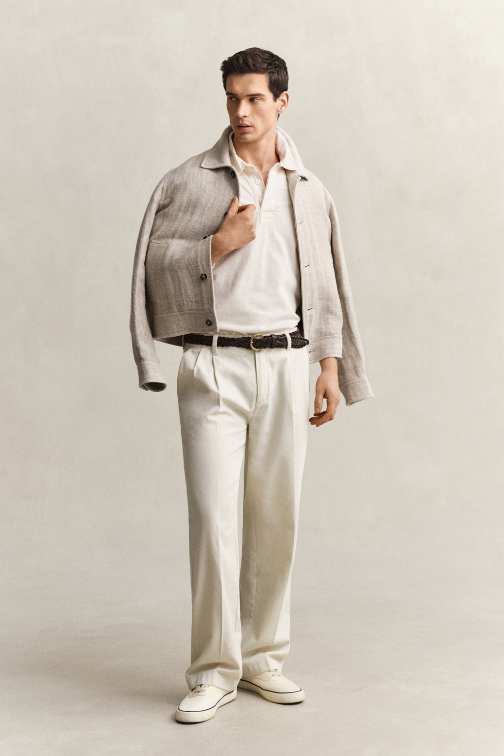 CREAM, WASHED SLUB HEAVY RUGGER BY GANT AU.