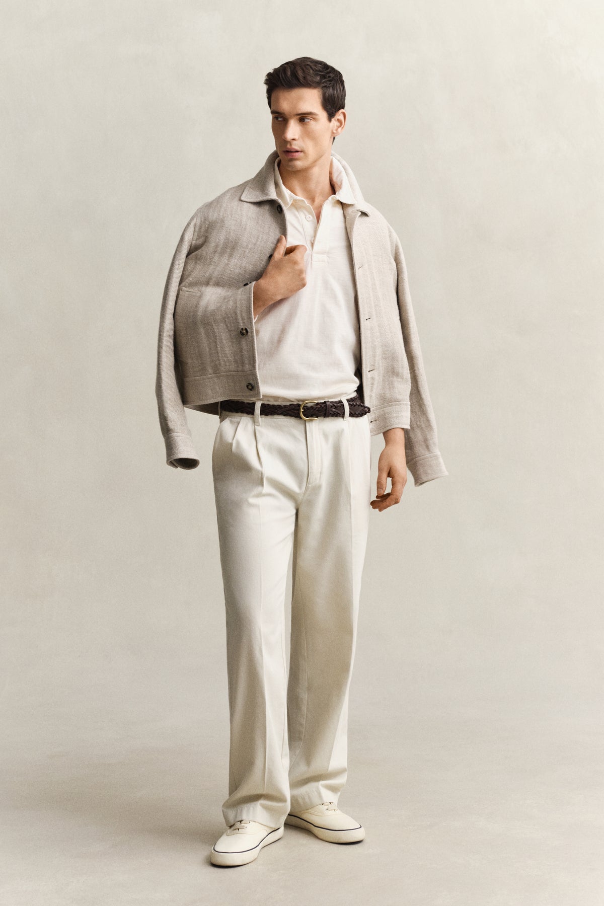 CREAM, WASHED SLUB HEAVY RUGGER BY GANT AU.