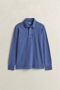 VINTAGE BLUE, WASHED SLUB HEAVY RUGGER, FLAT-LAY BY GANT AU.