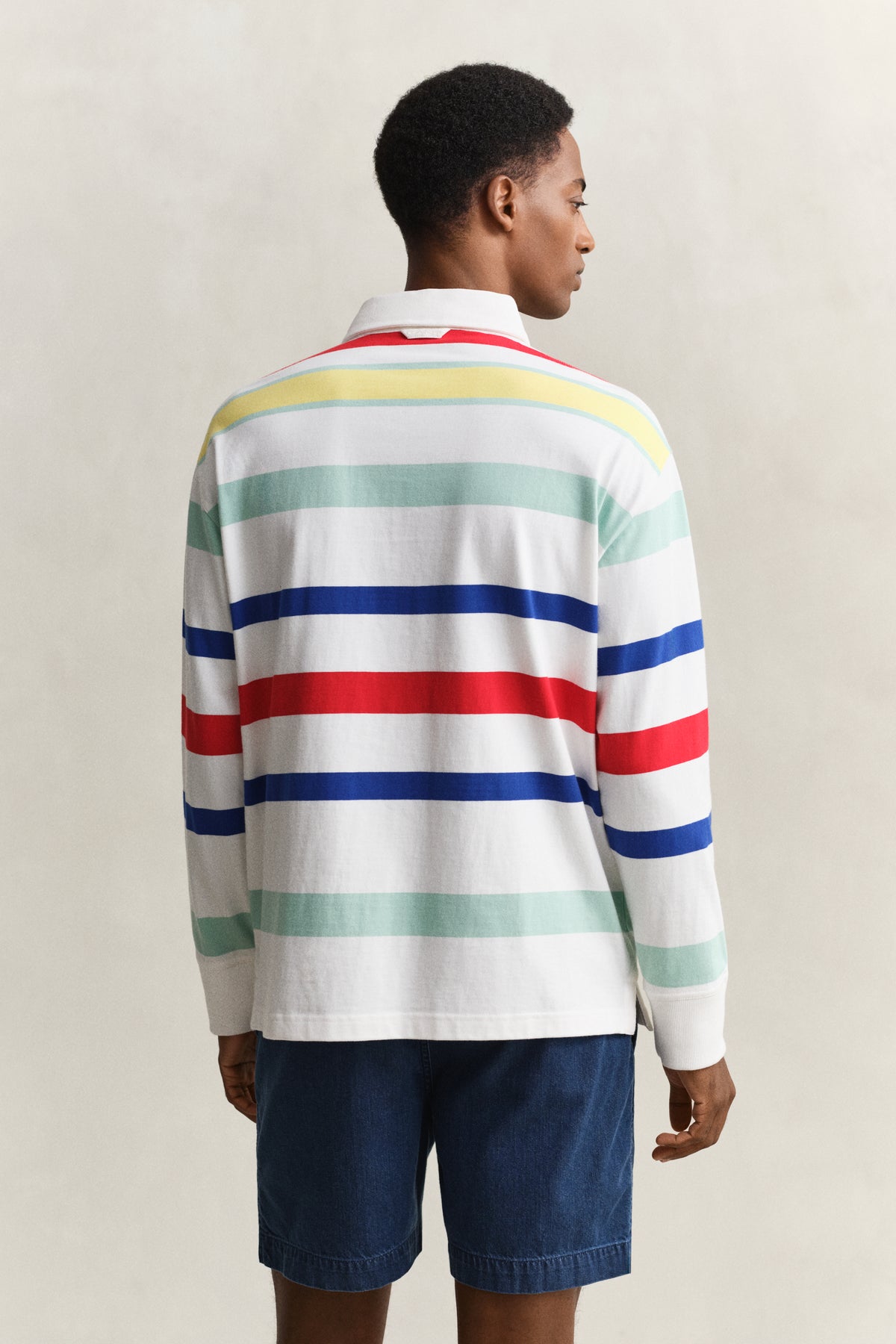 EGGSHELL, MULTI COLOR RUGGER, BACK-VIEW BY GANT AU.