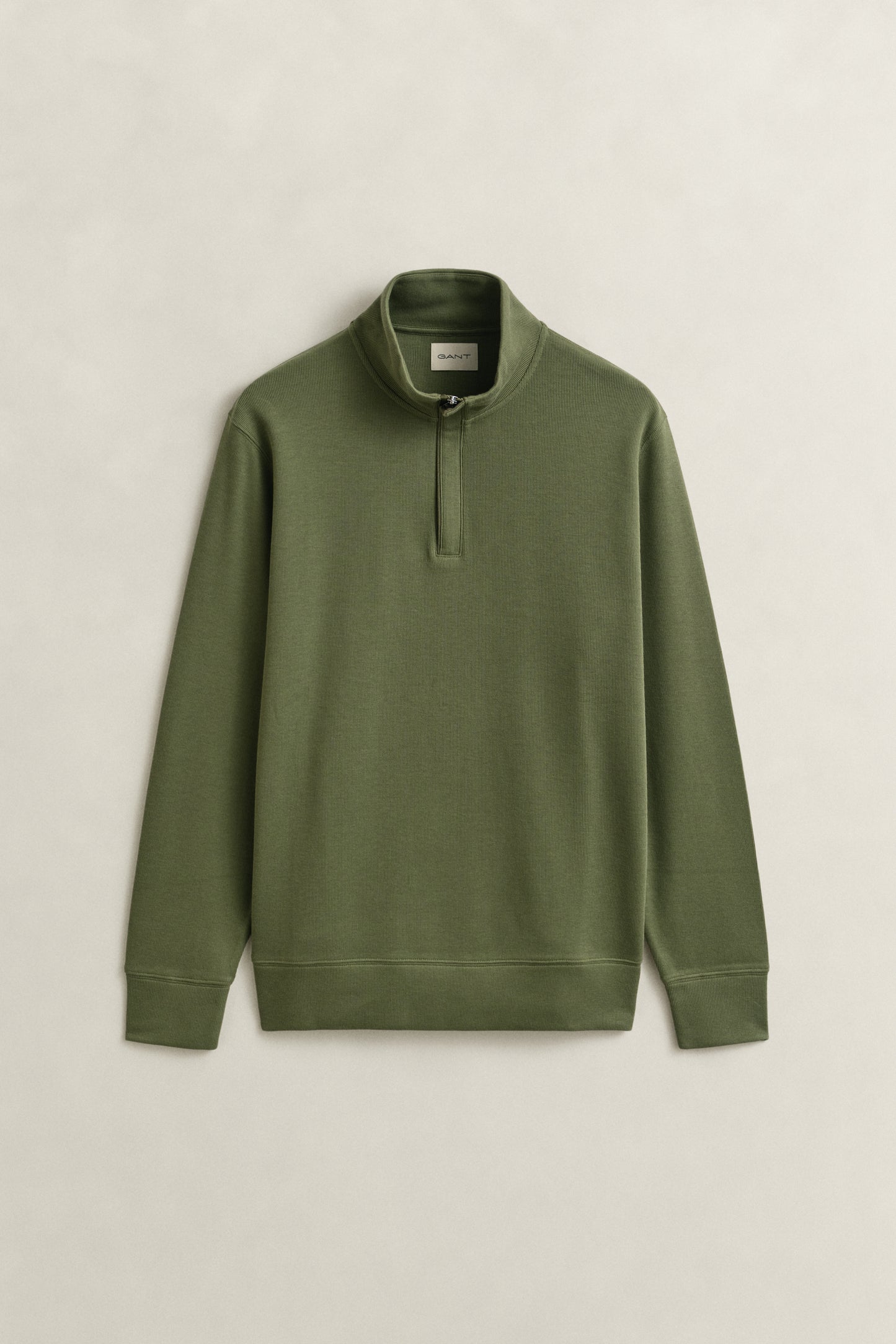 DRY HERB GREEN, LIGHT SACKER HALF ZIP BY GANT AU.