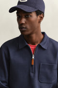 EVENING BLUE, PONTE DI ROMA HALFZIP, CLOSE-UP BY GANT AU.