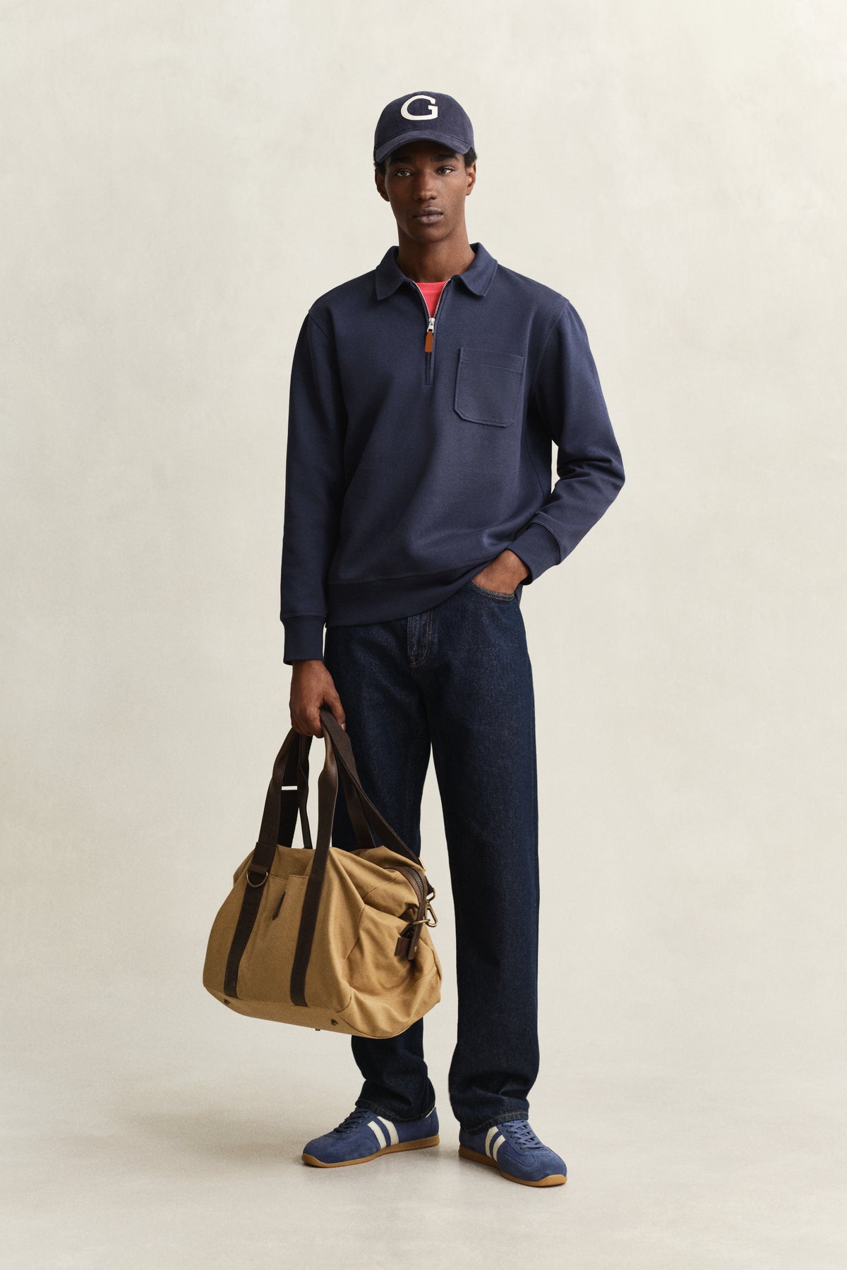 EVENING BLUE, PONTE DI ROMA HALFZIP BY GANT AU.