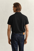 BLACK, Classic Regular Polo Shirt, BACK-VIEW BY GANT AU.