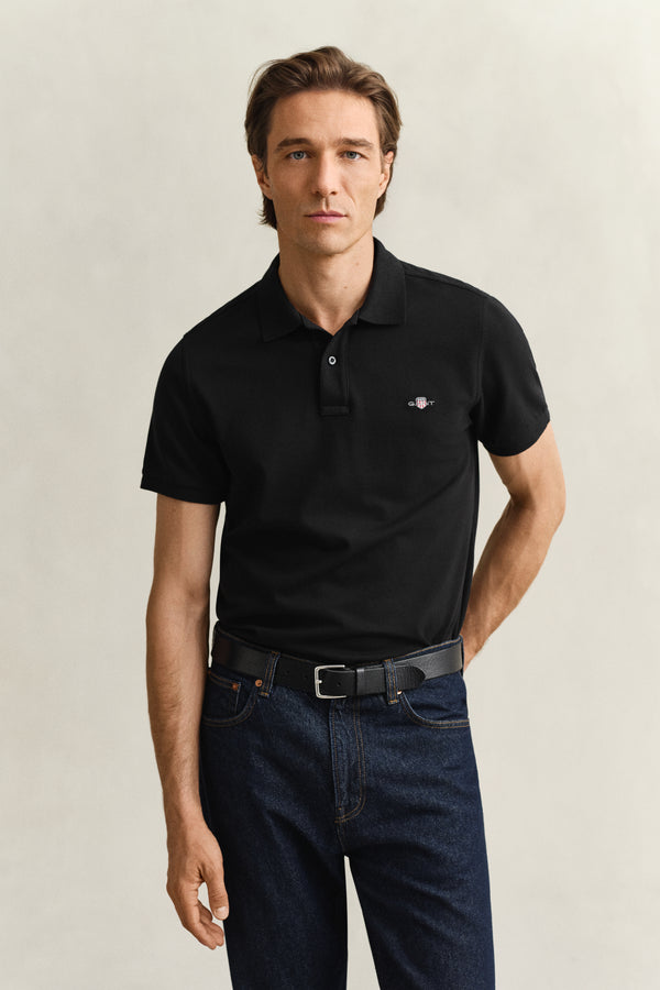 BLACK, Classic Regular Polo Shirt BY GANT AU.