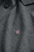 ANTRACIT MELANGE, Classic Regular Polo Shirt, CLOSE-UP BY GANT AU.