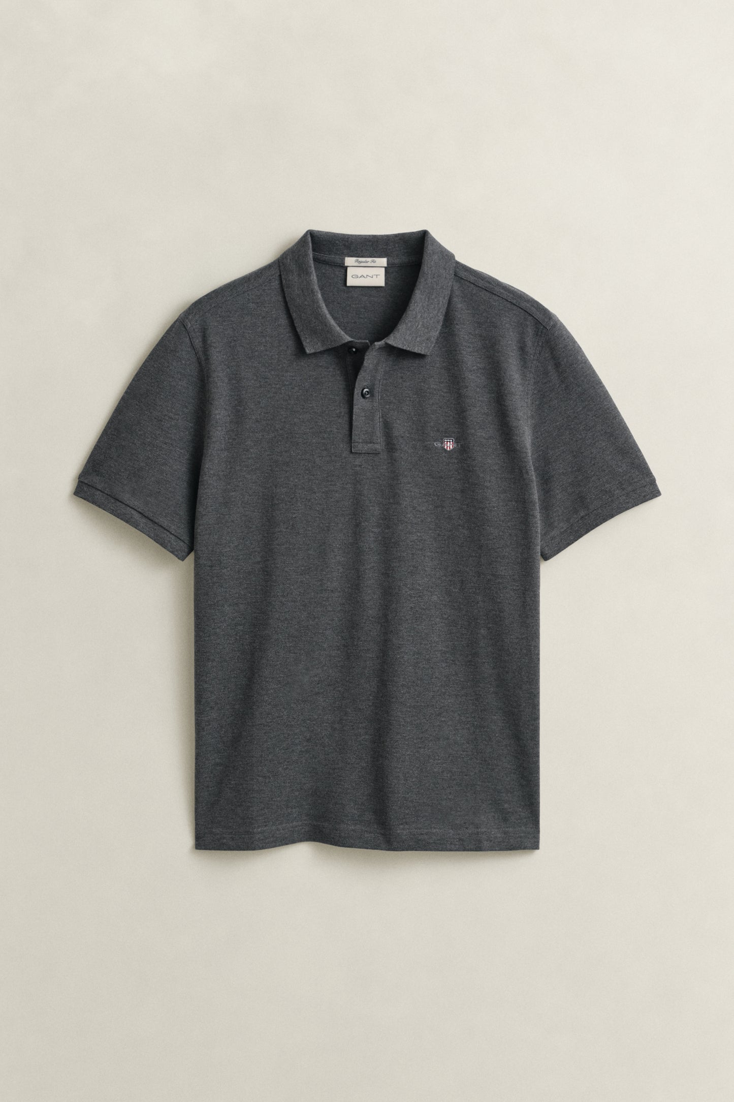 ANTRACIT MELANGE, Classic Regular Polo Shirt BY GANT AU.
