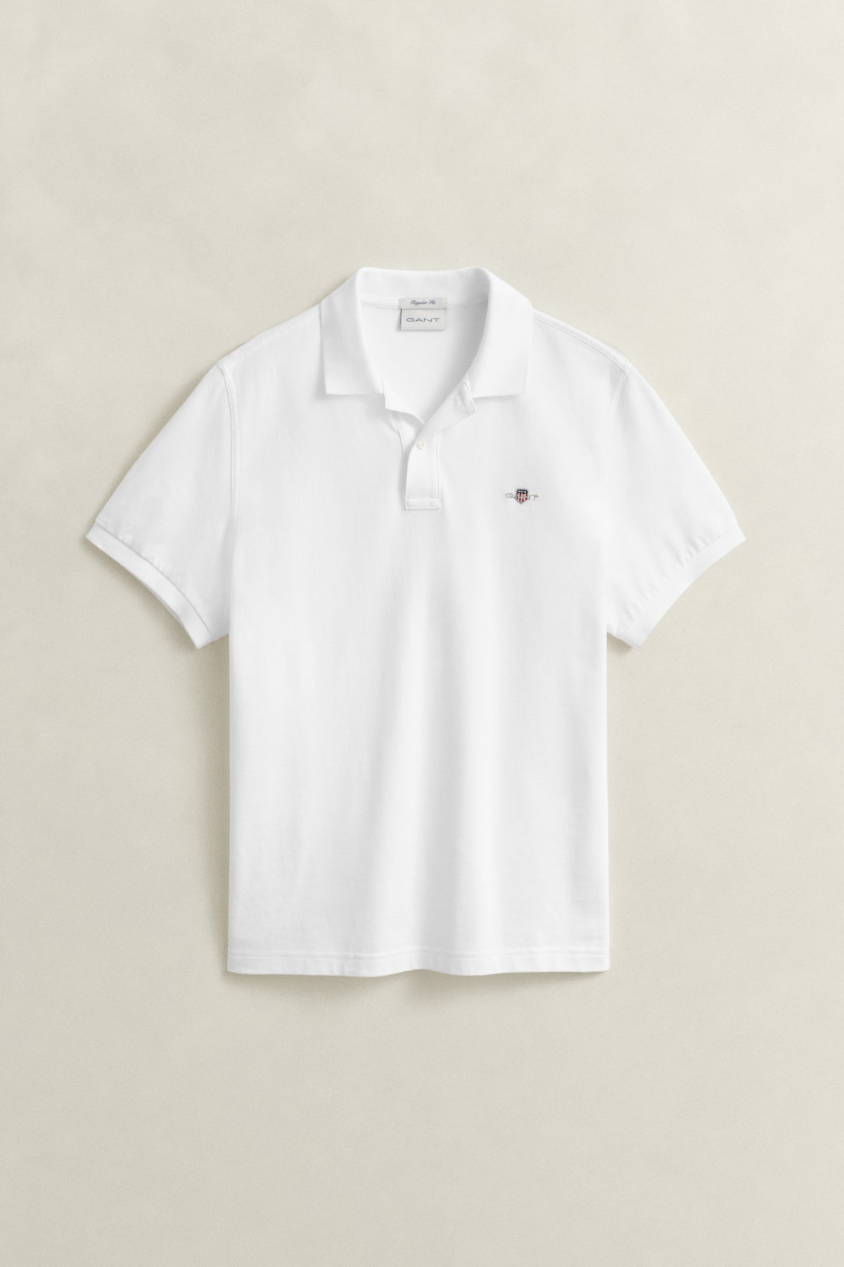 WHITE, Classic Regular Polo Shirt, FLAT-LAY BY GANT AU.