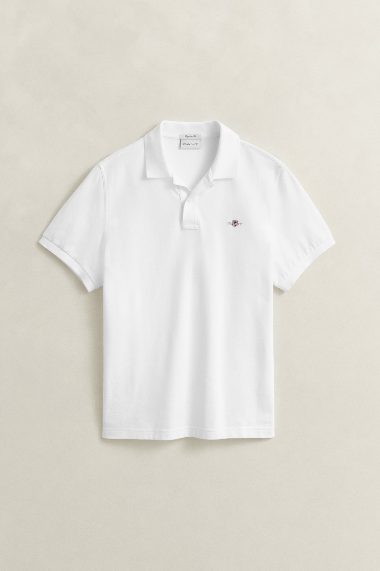 WHITE, Classic Regular Polo Shirt, FLAT-LAY BY GANT AU.