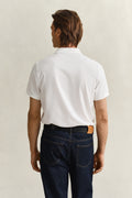 WHITE, Classic Regular Polo Shirt, BACK-VIEW BY GANT AU.