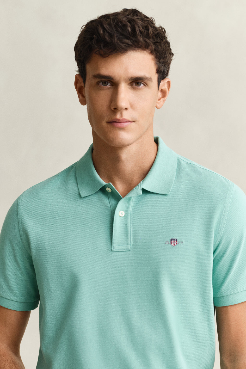 MUTED TURQUOISE, Classic Regular Polo Shirt, CLOSE-UP BY GANT AU.