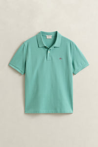 MUTED TURQUOISE, Classic Regular Polo Shirt, FLAT-LAY BY GANT AU.