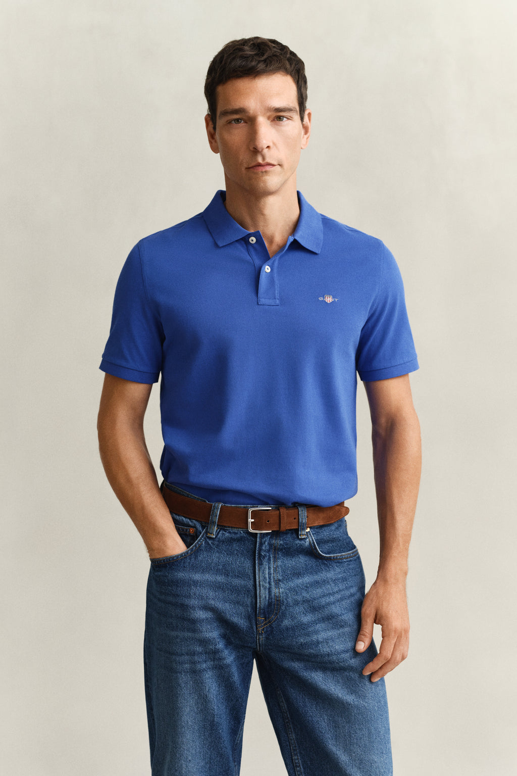 ROYAL BLUE, Classic Regular Polo Shirt, FRONT-VIEW BY GANT AU.