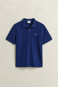 RICH NAVY, Classic Regular Polo Shirt, FLAT-LAY BY GANT AU.