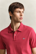 MUTED RED, Classic Regular Polo Shirt, CLOSE-UP BY GANT AU.