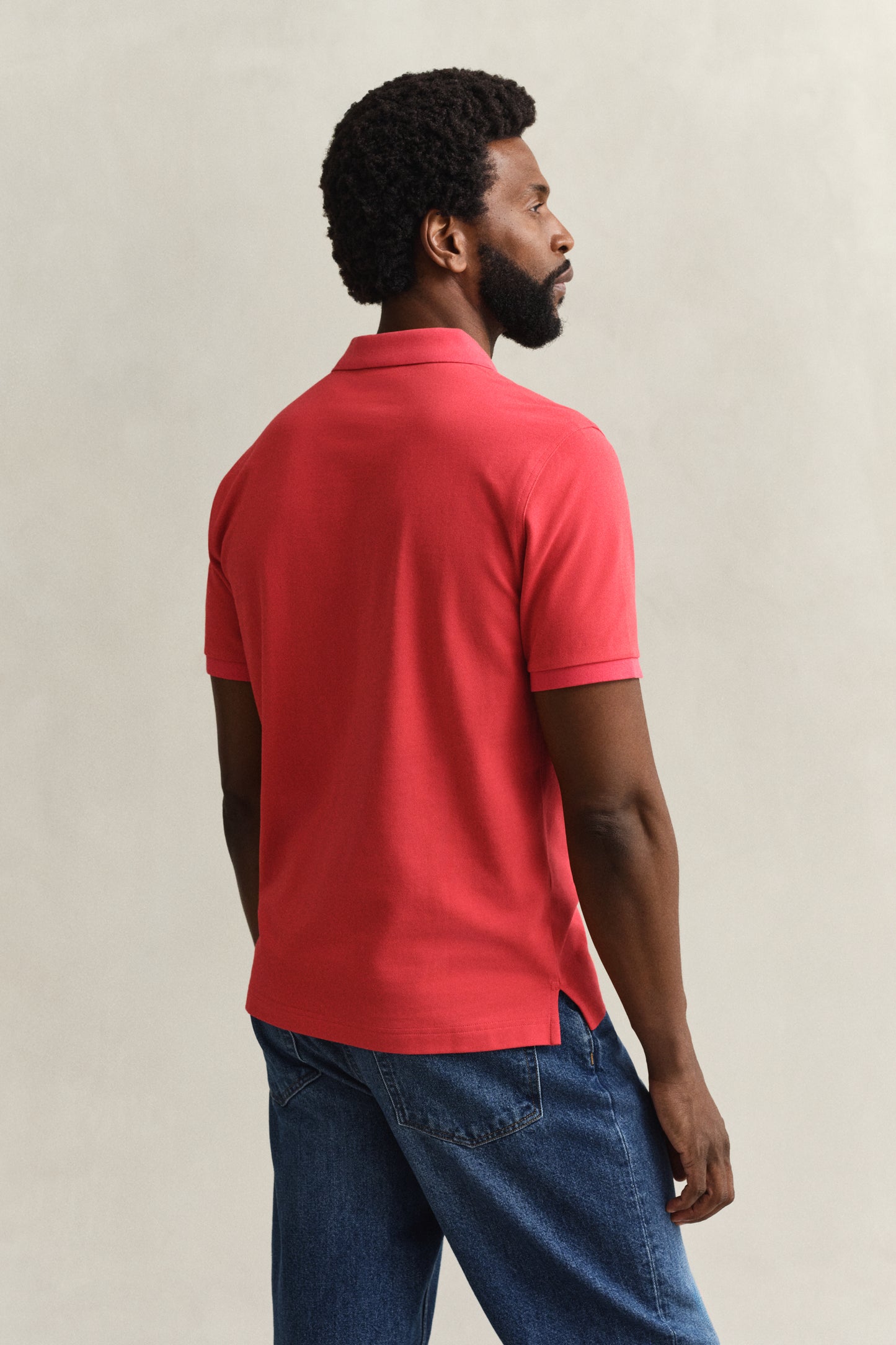 ROSE RED, Classic Regular Polo Shirt, BACK-VIEW BY GANT AU.