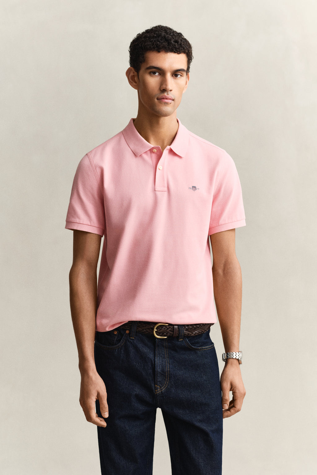 BUBBELGUM PINK, Classic Regular Polo Shirt, FRONT-VIEW BY GANT AU.