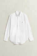 WHITE, REG CLASSIC POPLIN SHIRT, FRONT-VIEW BY GANT AU.