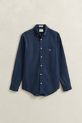 MARINE, REG CLASSIC POPLIN SHIRT, FRONT-VIEW BY GANT AU.