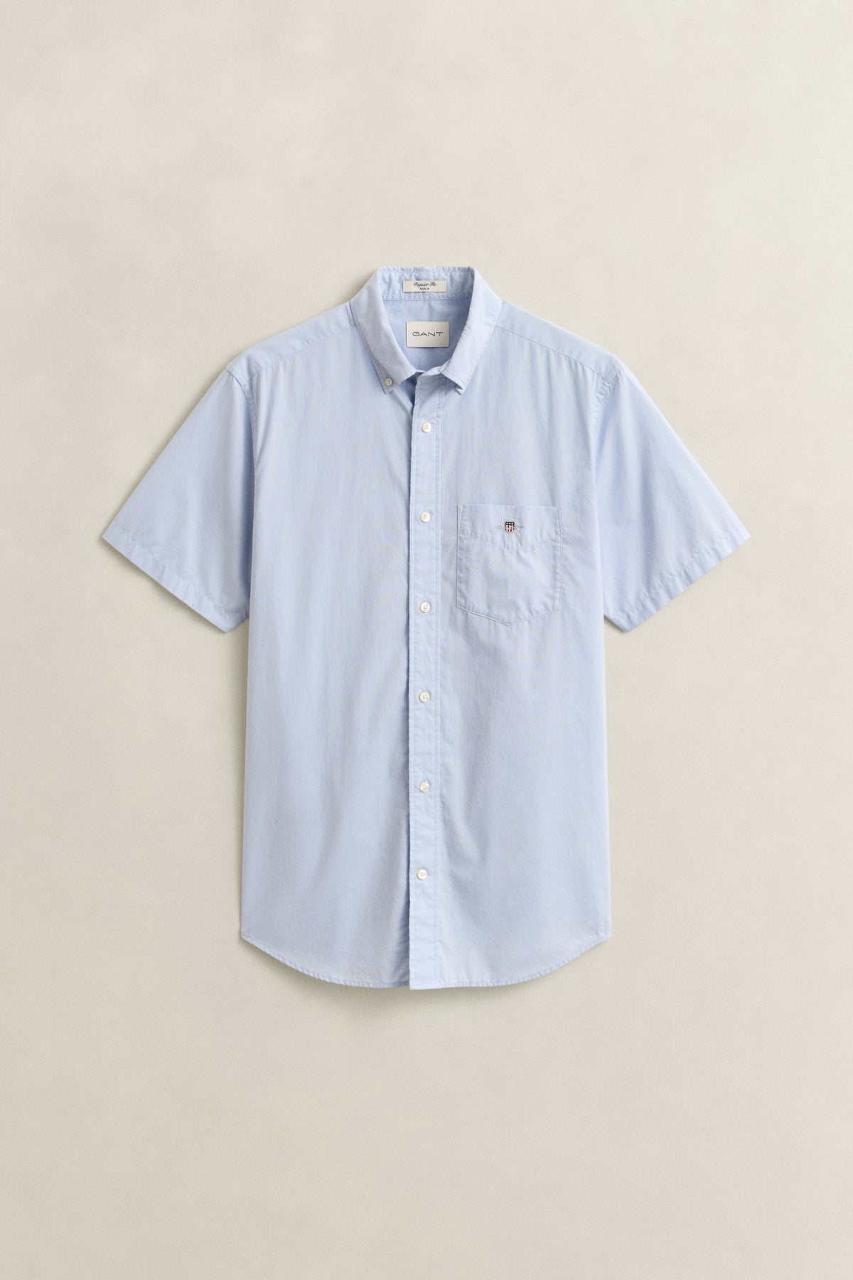 LIGHT BLUE, REG CLASSIC POPLIN SS SHIRT, FLAT-LAY BY GANT AU.
