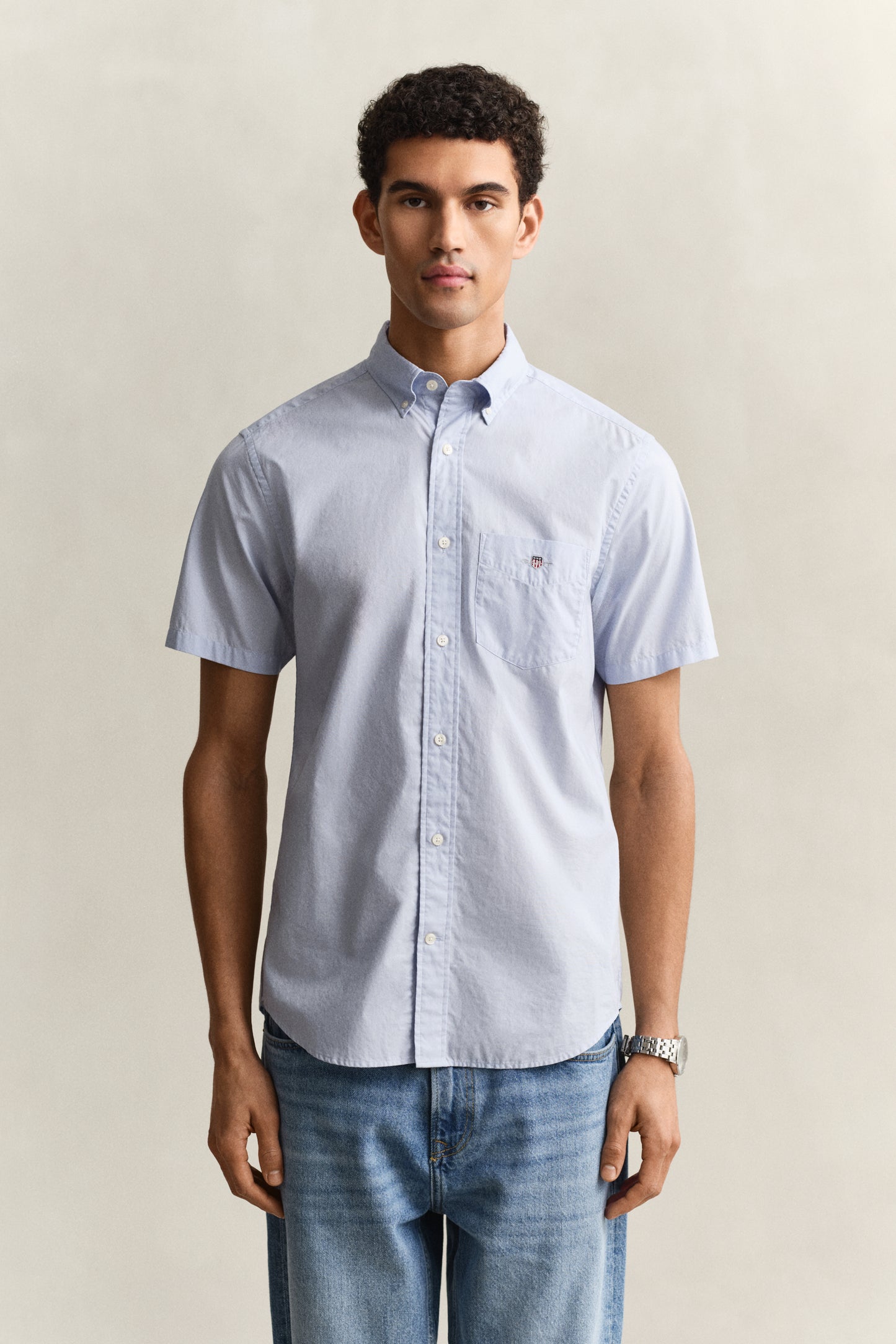 Regular Fit Poplin Short Sleeve Shirt