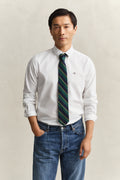 WHITE, SLIM CLASSIC POPLIN SHIRT, FRONT-VIEW BY GANT AU.