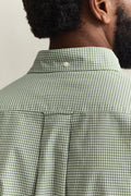 HERB GREEN, REG CLASSIC POPLIN GINGHAM SHIRT, CLOSE-UP BY GANT AU.