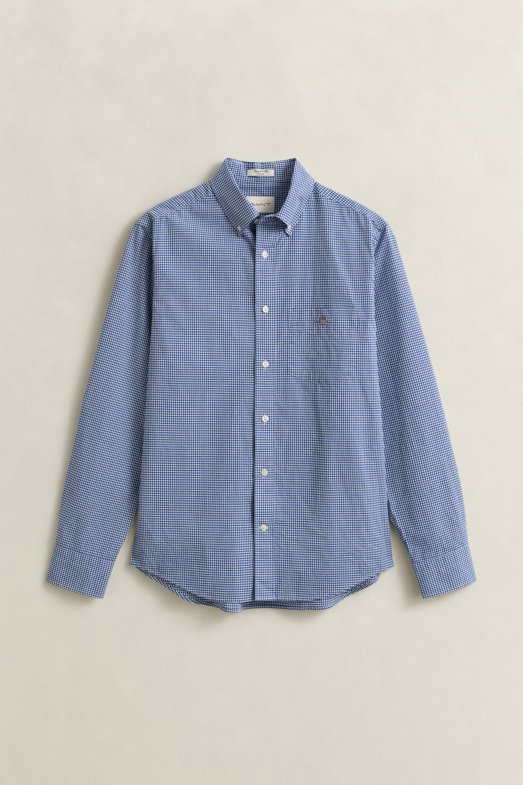 COLLEGE BLUE, REG CLASSIC POPLIN GINGHAM SHIRT, FLAT-LAY BY GANT AU.