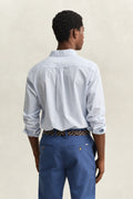 LIGHT BLUE, REG CLASSIC POPLIN GINGHAM SHIRT, BACK-VIEW BY GANT AU.