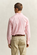 WASHED PINK, REG CLASSIC POPLIN GINGHAM SHIRT, BACK-VIEW BY GANT AU.