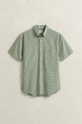 HERB GREEN, REG CLASSIC POPLIN GINGH SS SHIRT, FLAT-LAY BY GANT AU.