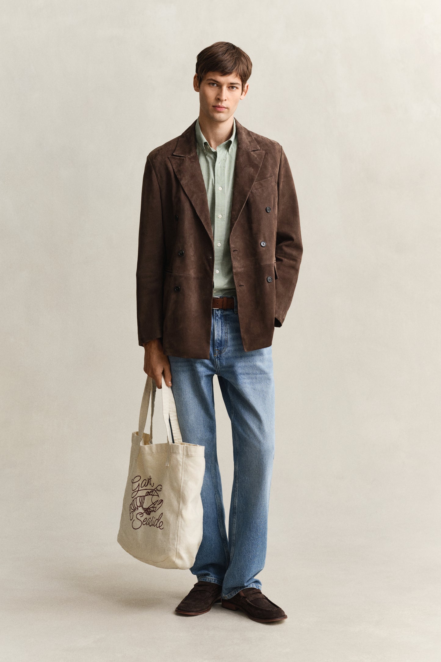HERB GREEN, REG CLASSIC POPLIN GINGH SS SHIRT BY GANT AU.