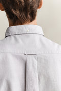 PEWTER GREY, REG CLASSIC OXFORD SHIRT, CLOSE-UP BY GANT AU.