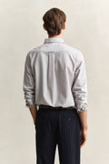 PEWTER GREY, REG CLASSIC OXFORD SHIRT, BACK-VIEW BY GANT AU.