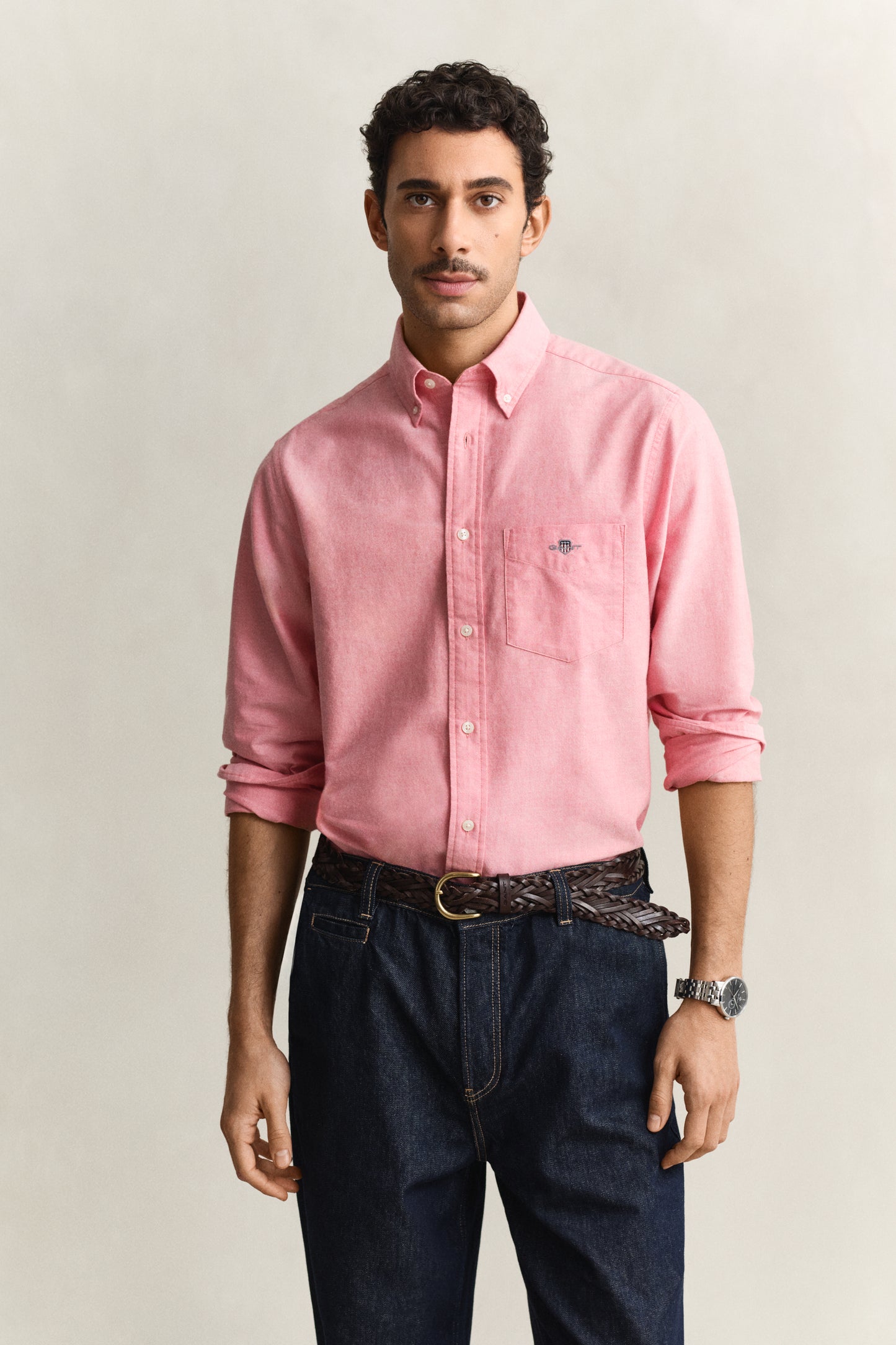 ROSE RED, REG CLASSIC OXFORD SHIRT, FRONT-VIEW BY GANT AU.