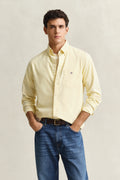 LIGHT MUSTARD YELLOW, REG CLASSIC OXFORD SHIRT, FRONT-VIEW BY GANT AU.
