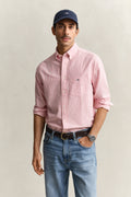ROSE RED, REG CLASSIC OXFORD STRIPE SHIRT, FRONT-VIEW BY GANT AU.