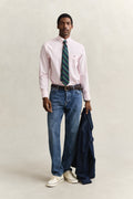 WASHED PINK, REG CLASSIC OXFORD STRIPE SHIRT, FRONT-VIEW BY GANT AU.