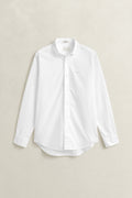 WHITE, REG PINPOINT OXFORD SHIRT, FLAT-LAY BY GANT AU.