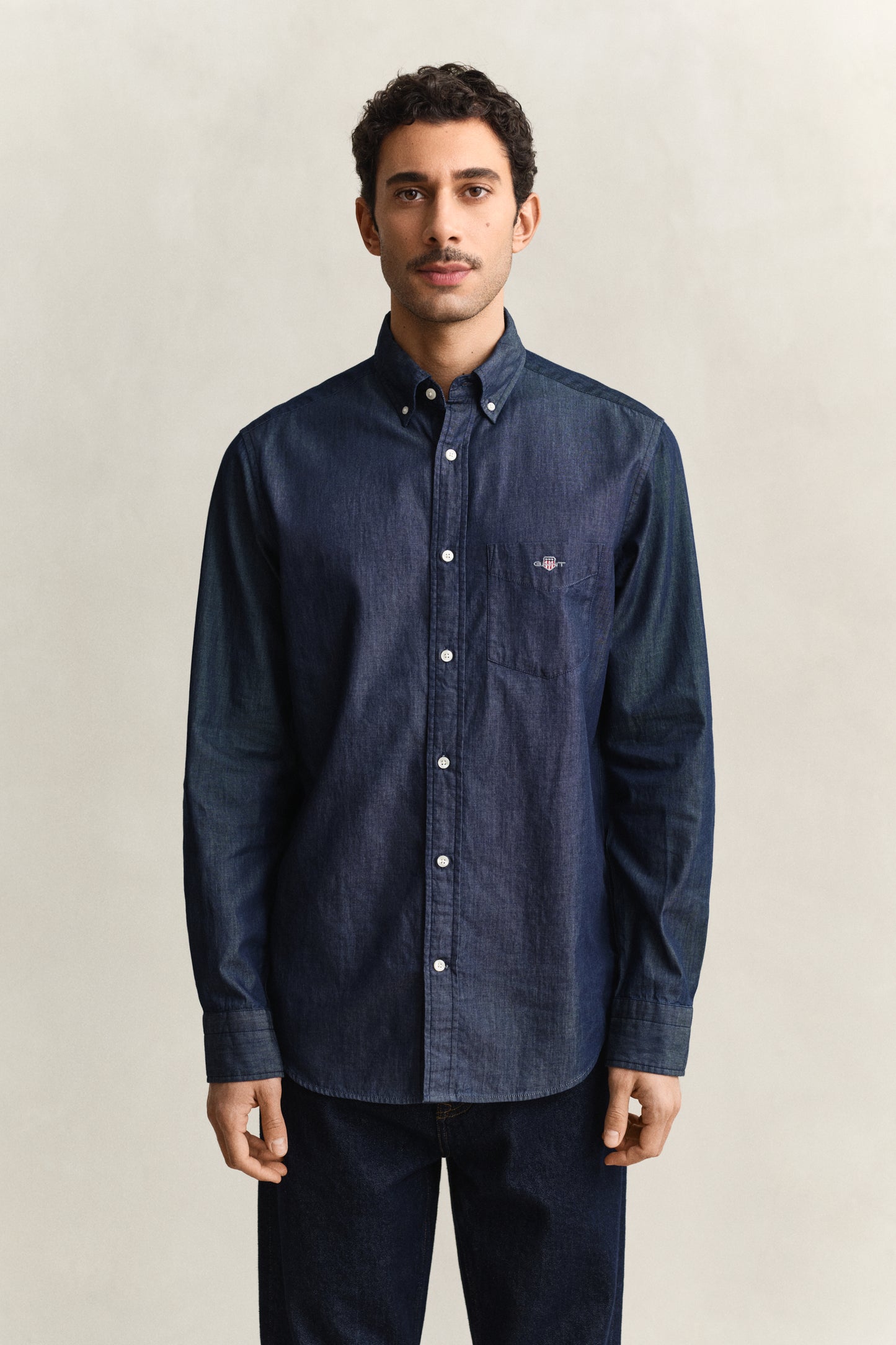 MODEL WEARING REG INDIGO BD