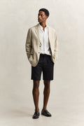 WHITE, REG GMNT DYED LINEN SHIRT BY GANT AU.