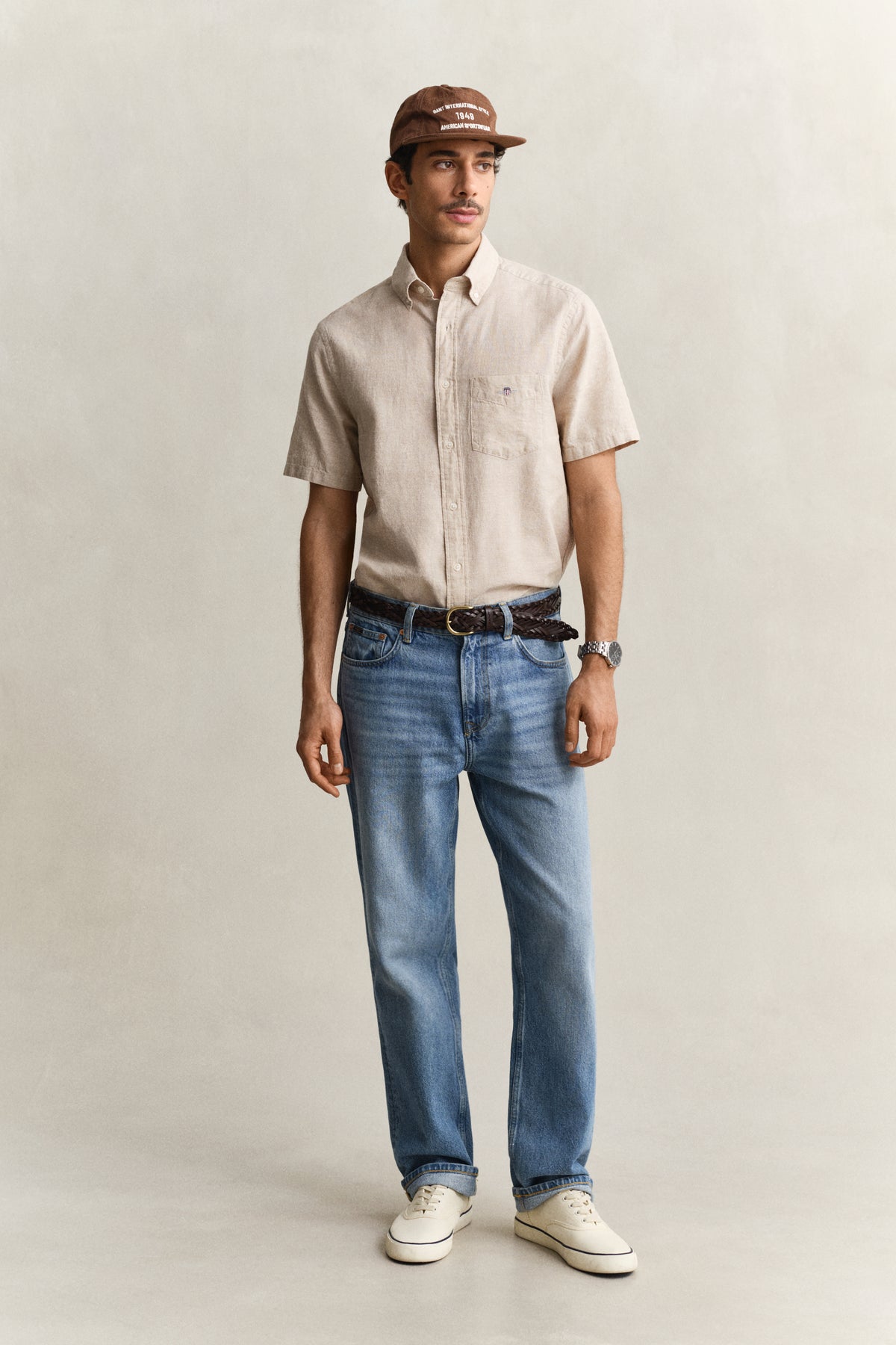 Linen Blend Short Sleeve Shirt