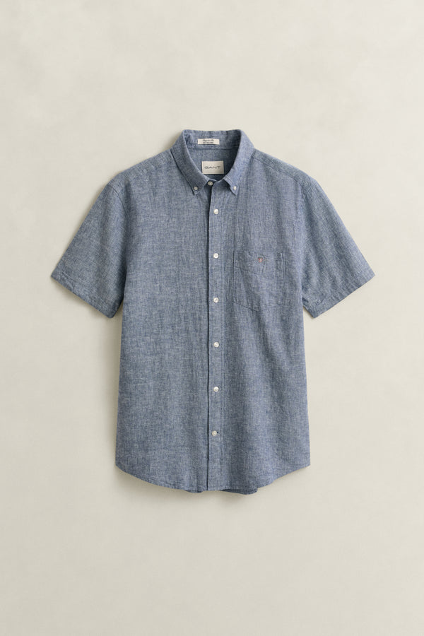 Linen Blend Short Sleeve Shirt