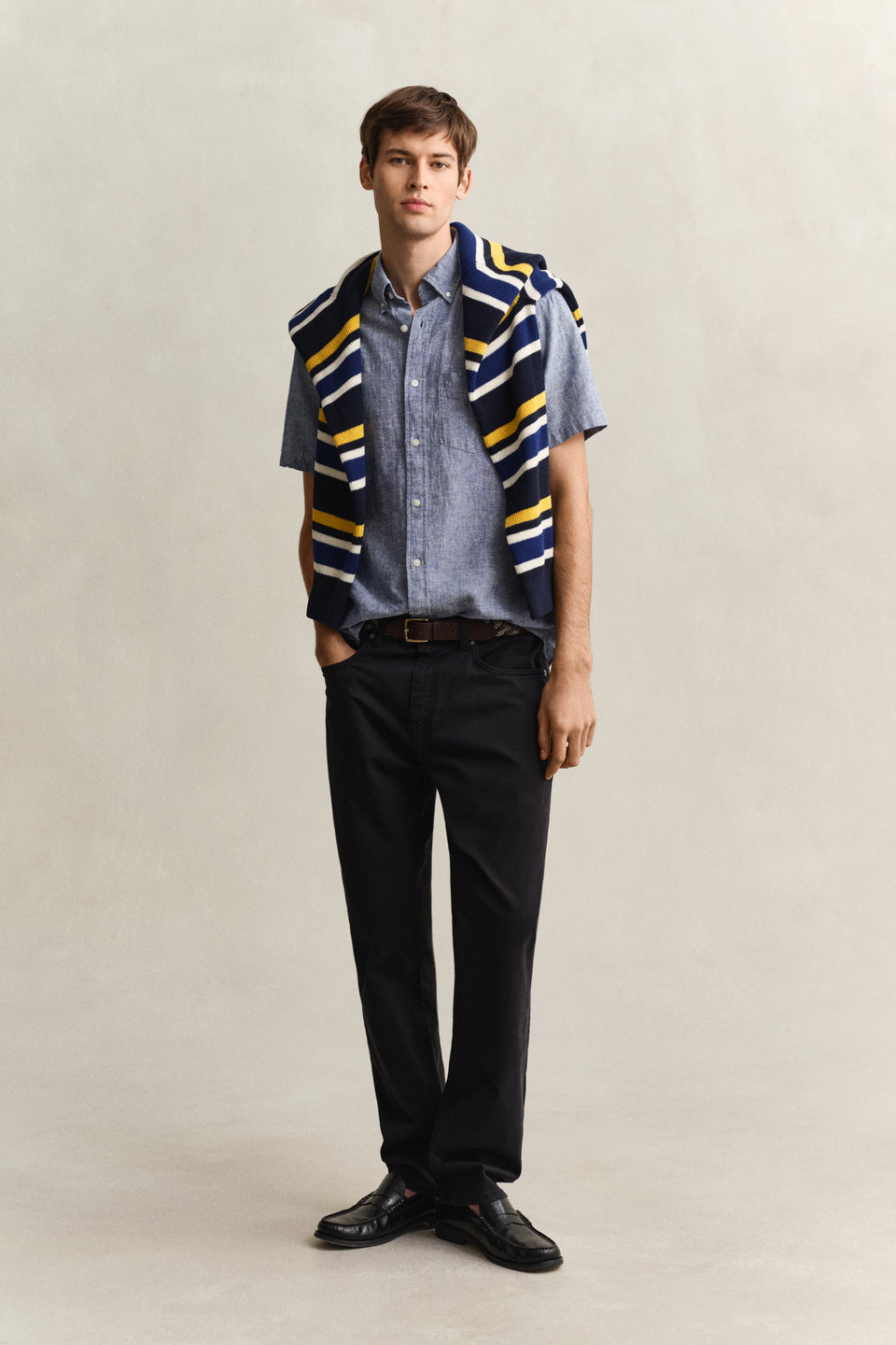 Linen Blend Short Sleeve Shirt